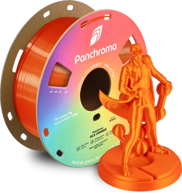 פילמנט Panchroma PLA Silk פולימייקר צבע כתום, גליל 1000 גרם