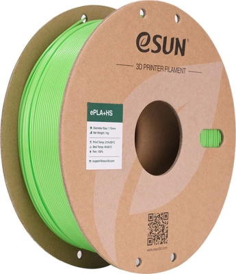 גליל פילמנט Peak Green ePLA+HS צבע ירוק שיא, ESUN להדפסה מהירה, 1000 גרם