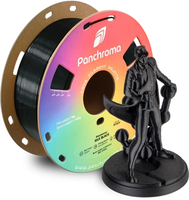 פילמנט Panchroma PLA Silk פולימייקר צבע שחור, גליל 1000 גרם