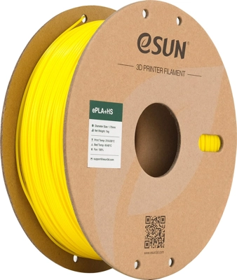 גליל פילמנט Yellow ePLA+HS צבע צהוב, ESUN להדפסה מהירה, 1000 גרם
