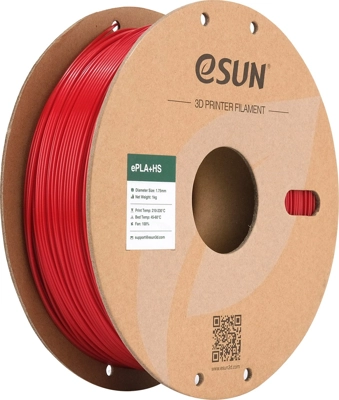 גליל פילמנט Fire Engine Red ePLA+HS צבע אדום כבאית, ESUN להדפסה מהירה, 1000 גרם