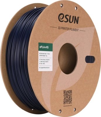 גליל פילמנט Dark blue ePLA+HS צבע כחול כהה, ESUN להדפסה מהירה, 1000 גרם