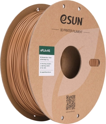 גליל פילמנט Light Brown ePLA+HS צבע חום בהיר, ESUN להדפסה מהירה, 1000 גרם