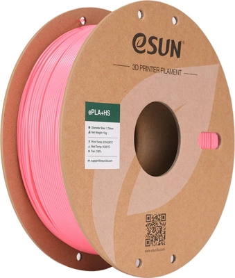 גליל פילמנט Pink ePLA+HS צבע ורוד, ESUN להדפסה מהירה, 1000 גרם