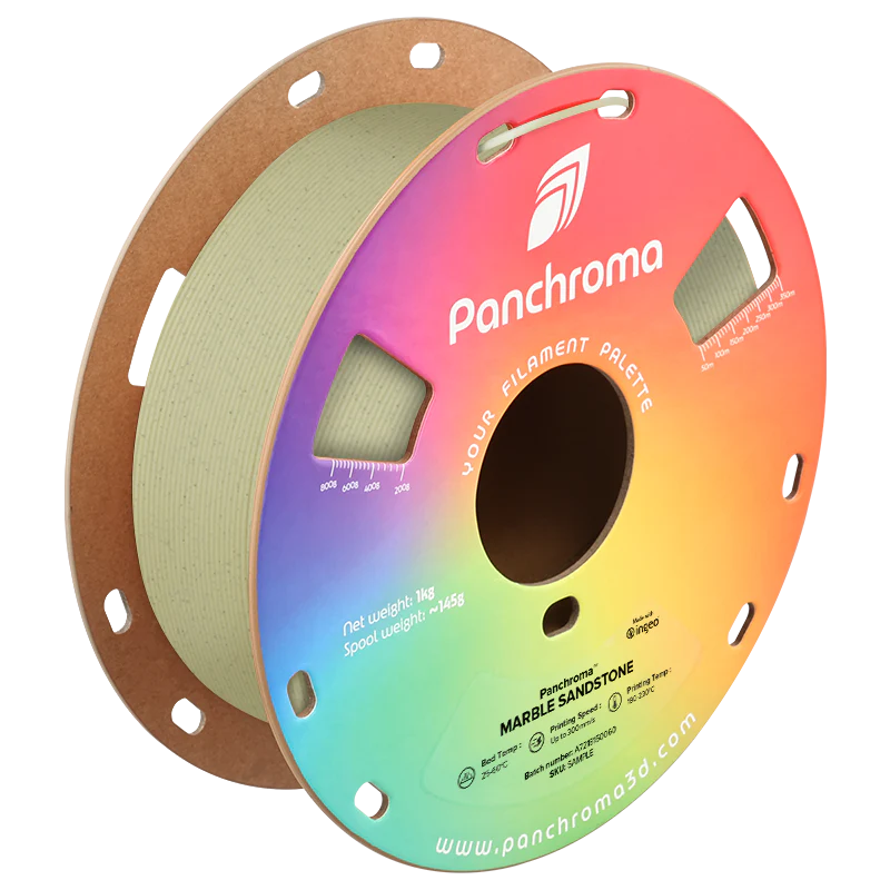 גליל פילמנט Panchroma Matte PLA צבע אבן חול משויש Marble Sandstone, פולימייקר Polymaker, גליל 1000 גרם