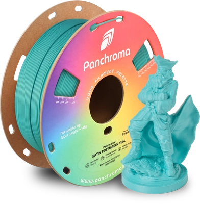 פילמנט Panchroma PLA Satin פולימייקר צבע טורקיז, גליל 1000 גרם