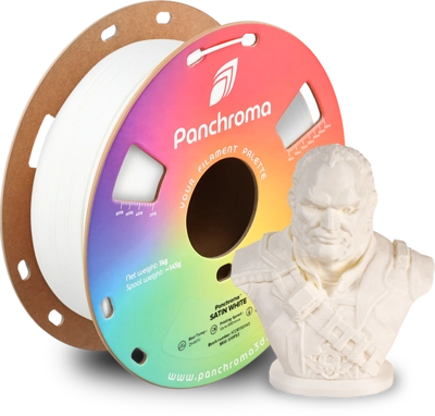 פילמנט Panchroma PLA Satin פולימייקר צבע לבן, גליל 1000 גרם