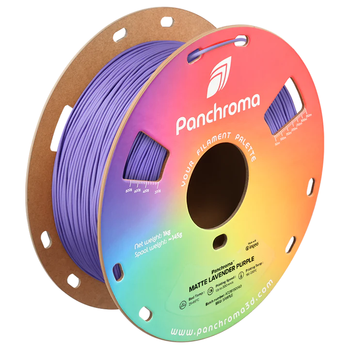גליל פילמנט Panchroma Matte PLA צבע סגול לבנדר Lavender Purple, פולימייקר Polymaker, גליל 1000 גרם