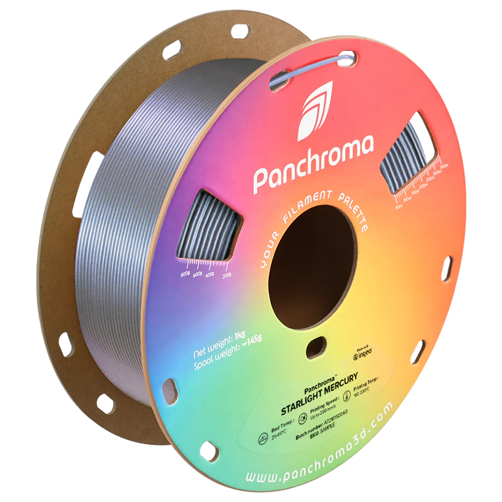 גליל פילמנט Panchroma נוצץ מרקורי Starlight Mercury, פולימייקר Polymaker, גליל 1000 גרם