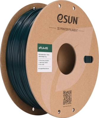 גליל פילמנט Green ePLA+HS צבע ירוק, ESUN להדפסה מהירה, 1000 גרם
