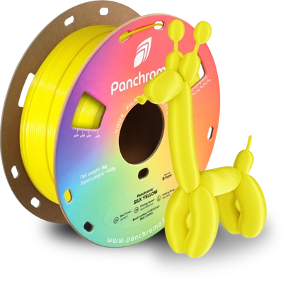 פילמנט Panchroma PLA Silk פולימייקר צבע צהוב, גליל 1000 גרם