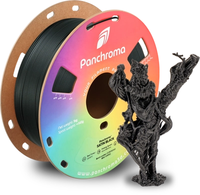 פילמנט Panchroma PLA Satin פולימייקר צבע שחור, גליל 1000 גרם