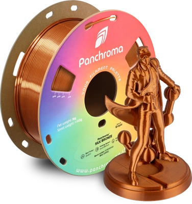 פילמנט Panchroma PLA Silk פולימייקר צבע ברונזה, גליל 1000 גרם